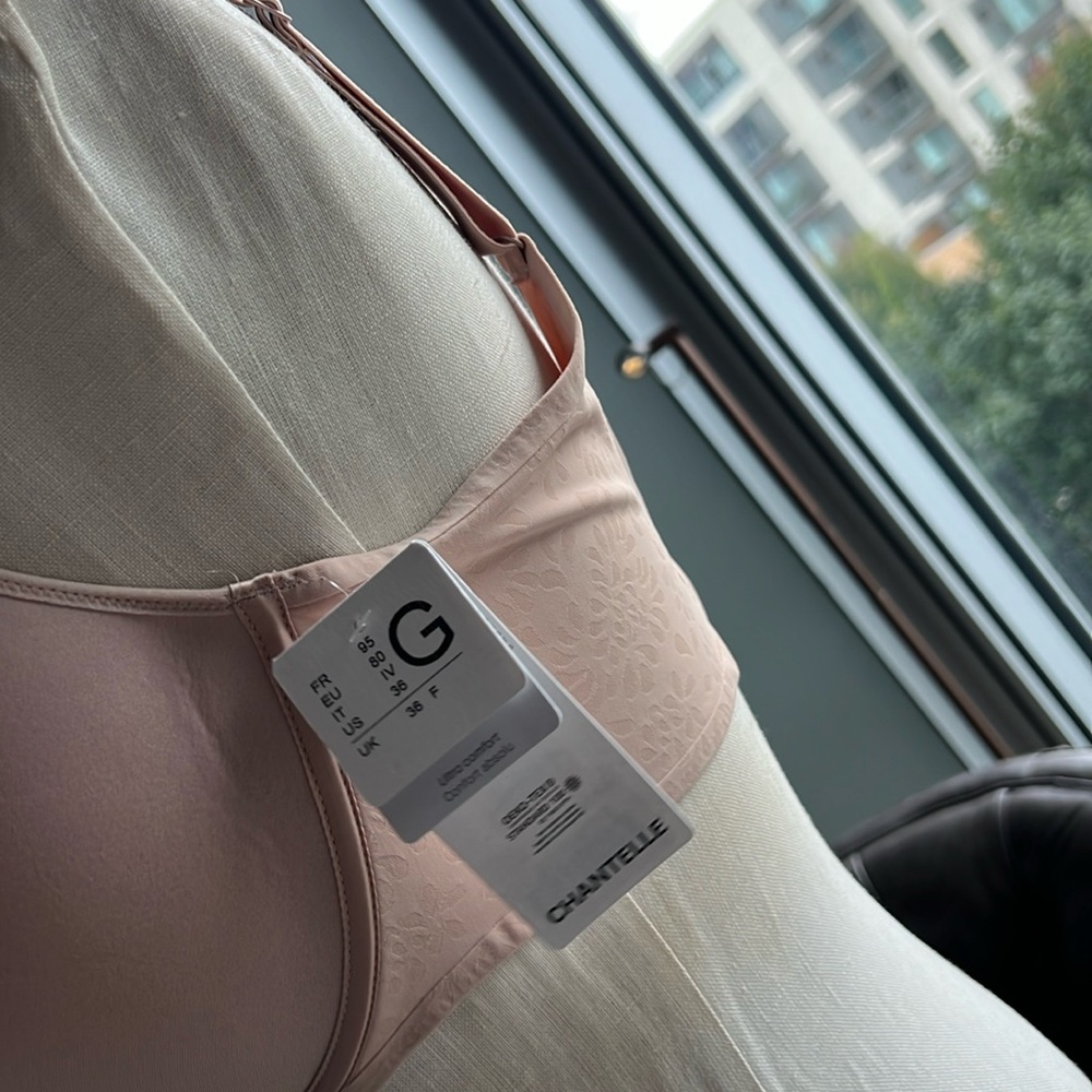 New Chantelle Comfort Chic Full Coverage Custom Fit Bra Size 36G (Nude Rose) - Picture 6 of 7